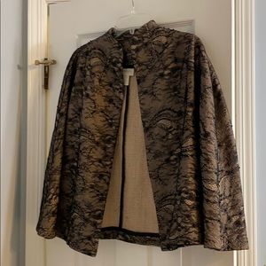 Lace overlay beaded blazer